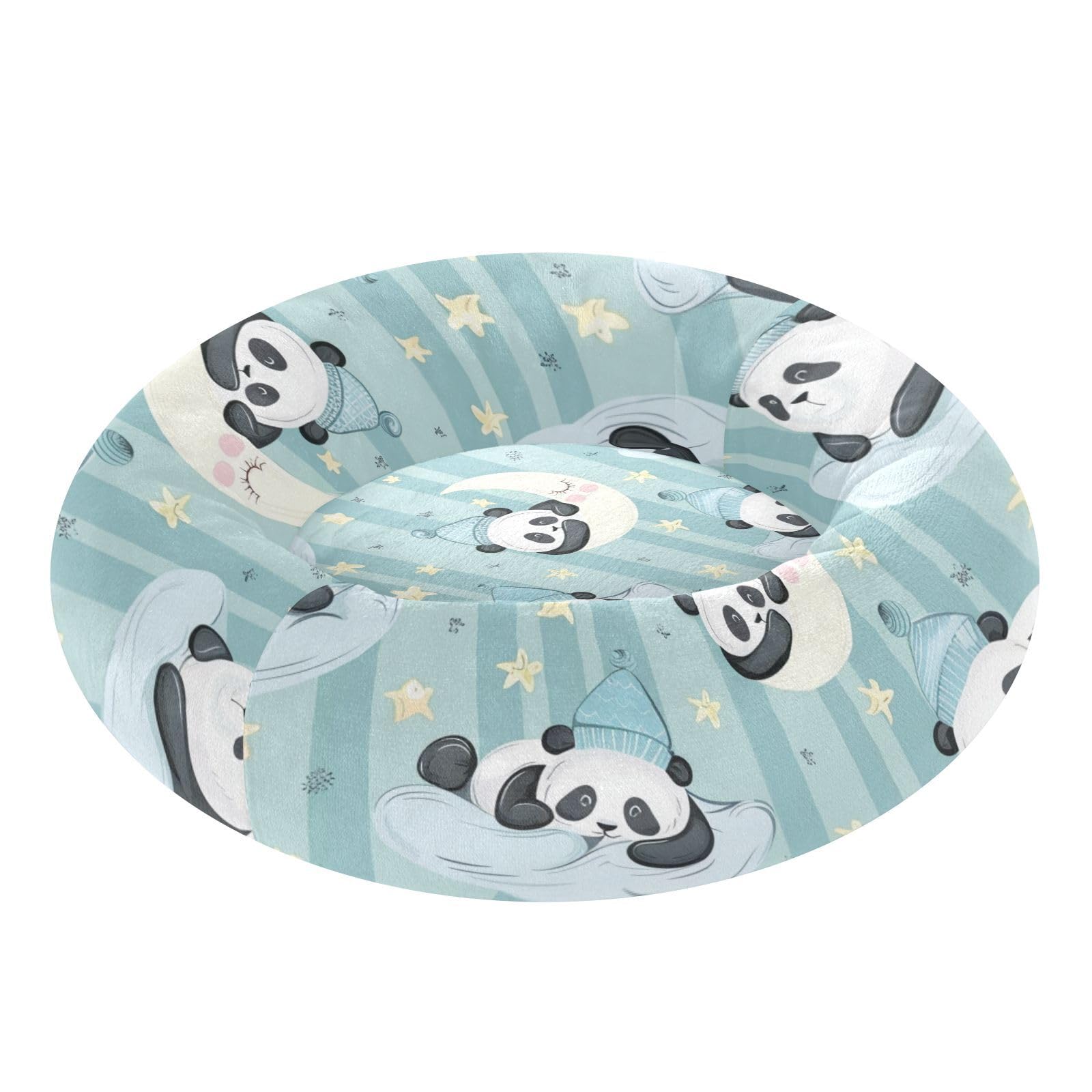 Lit pour chat stressé XS panier anti-anxiété lune et panda mignon