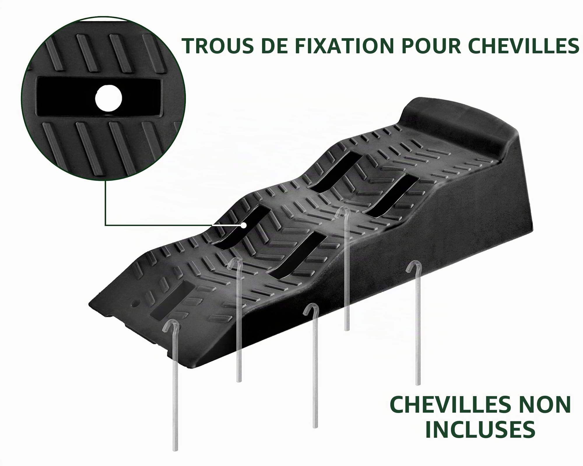 BRUNNER 7110103N.C03 Lot de 2 Cales de Niveau Equalizer XL Black pour Camping-Car, Caravane, sans Sac, Noir