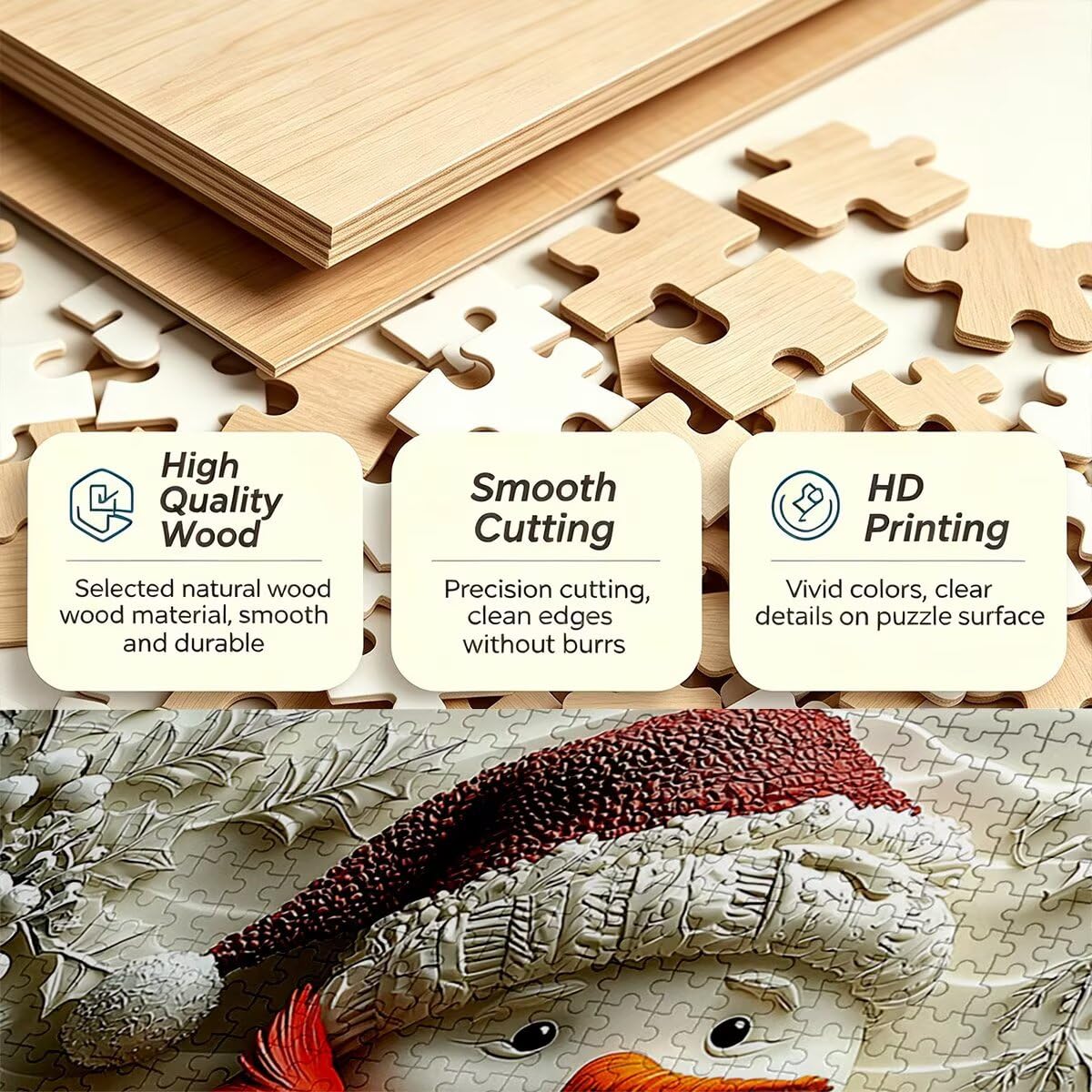 Puzzle 2000 Pezzi, Puzzle Natale, Legno Pezzi, Regalo Donna Uomo -12281