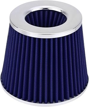 76mm Universal Car Cold Air Intake Filter Induction Kit(Blue) | heat-resistant air intake tube; restores proper airflow and engine efficiency across standard models.