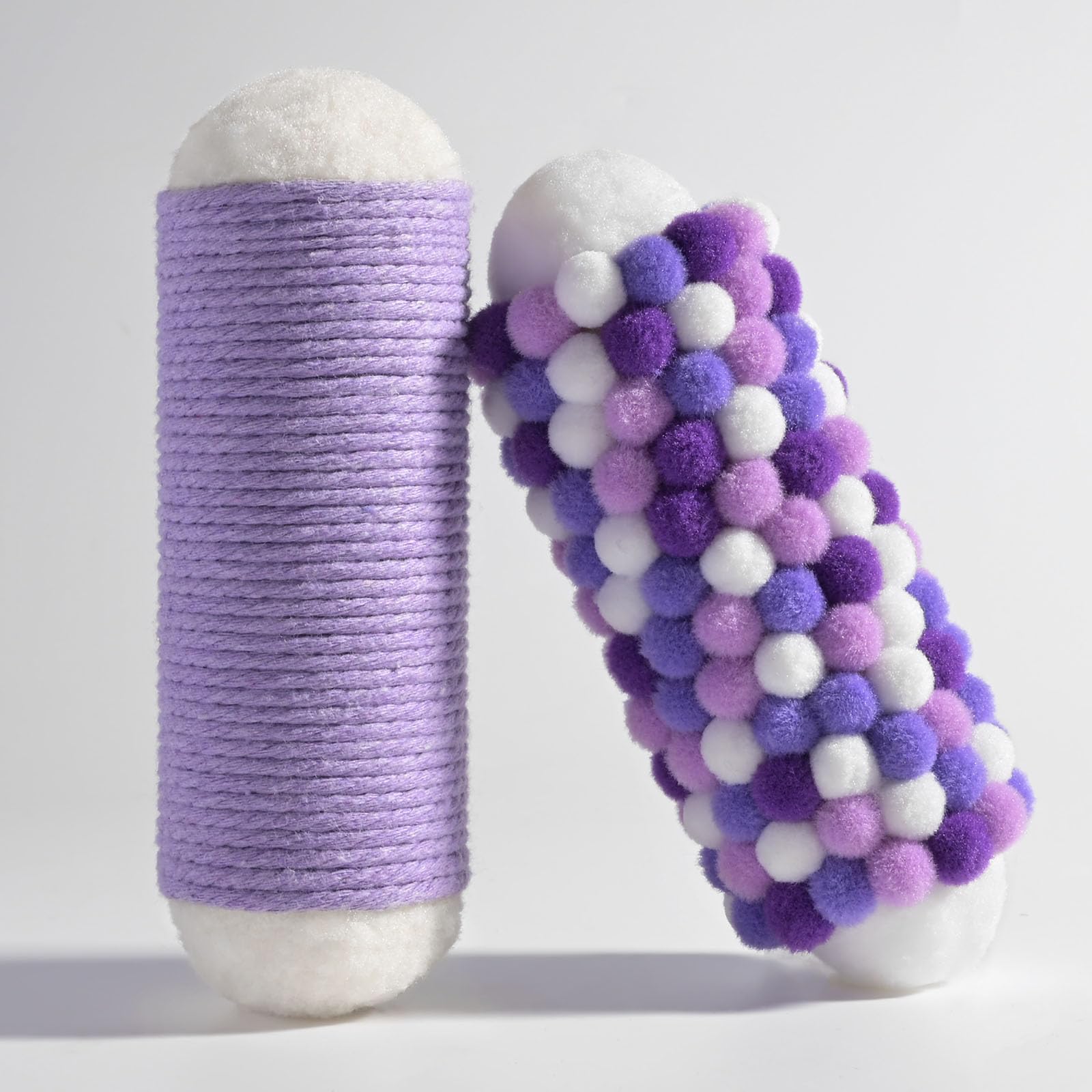 Bouiexye 2 Pieces Handmade Rope Textured Adults Autism Fidgets for Anxiety and Stress Autism Sensory Toys for Autistic Anxious Adults Classroom Educational Tool (Purple)