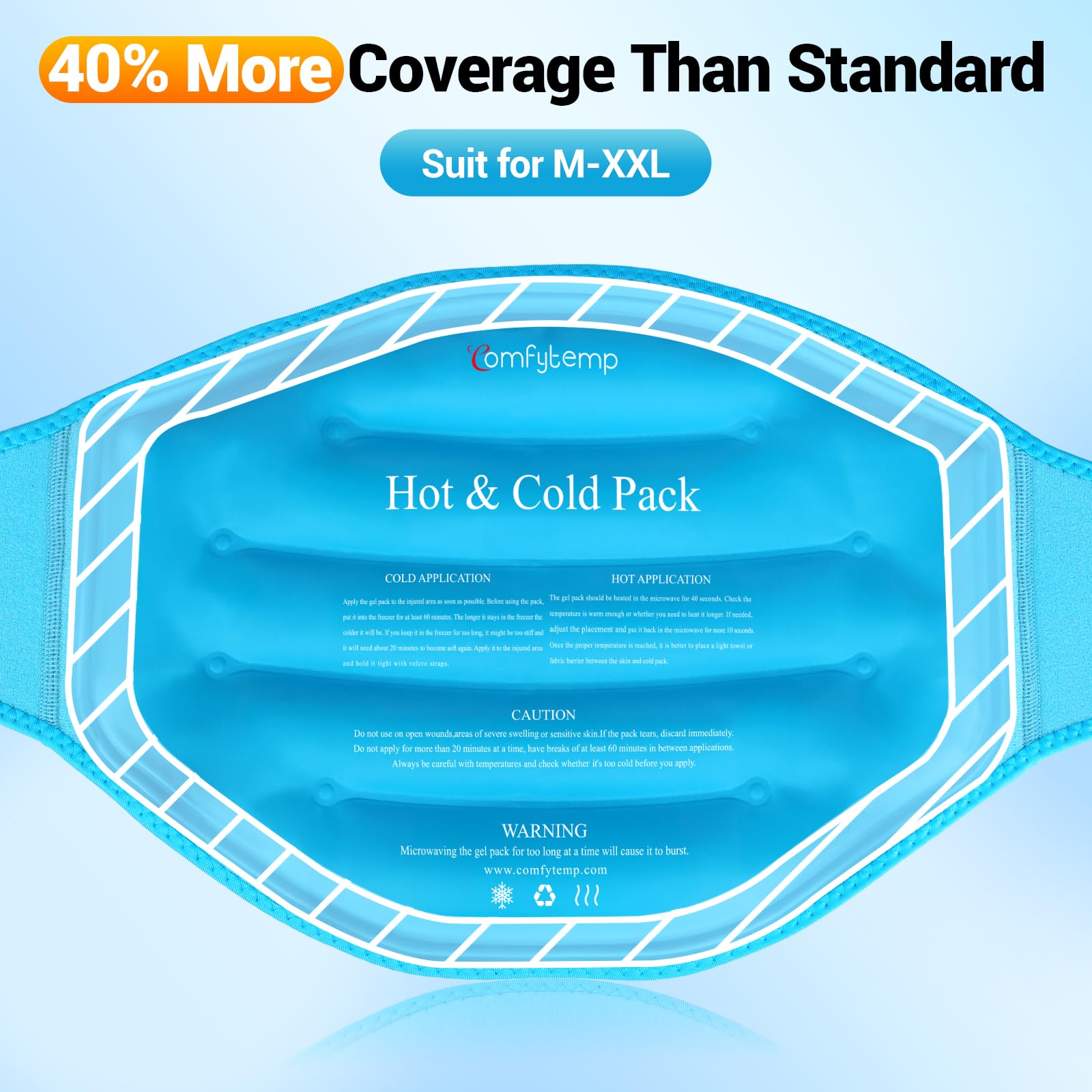 Amazon.com: Comfytemp Extra Large Back Ice Pack for Lower Back