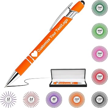 Personalized Pens Custom Ballpoint Pens with Name Logo Customized Ink Pens with Business Name Pen Name Engraved for Women Men Graduation Wedding Christmas Gift