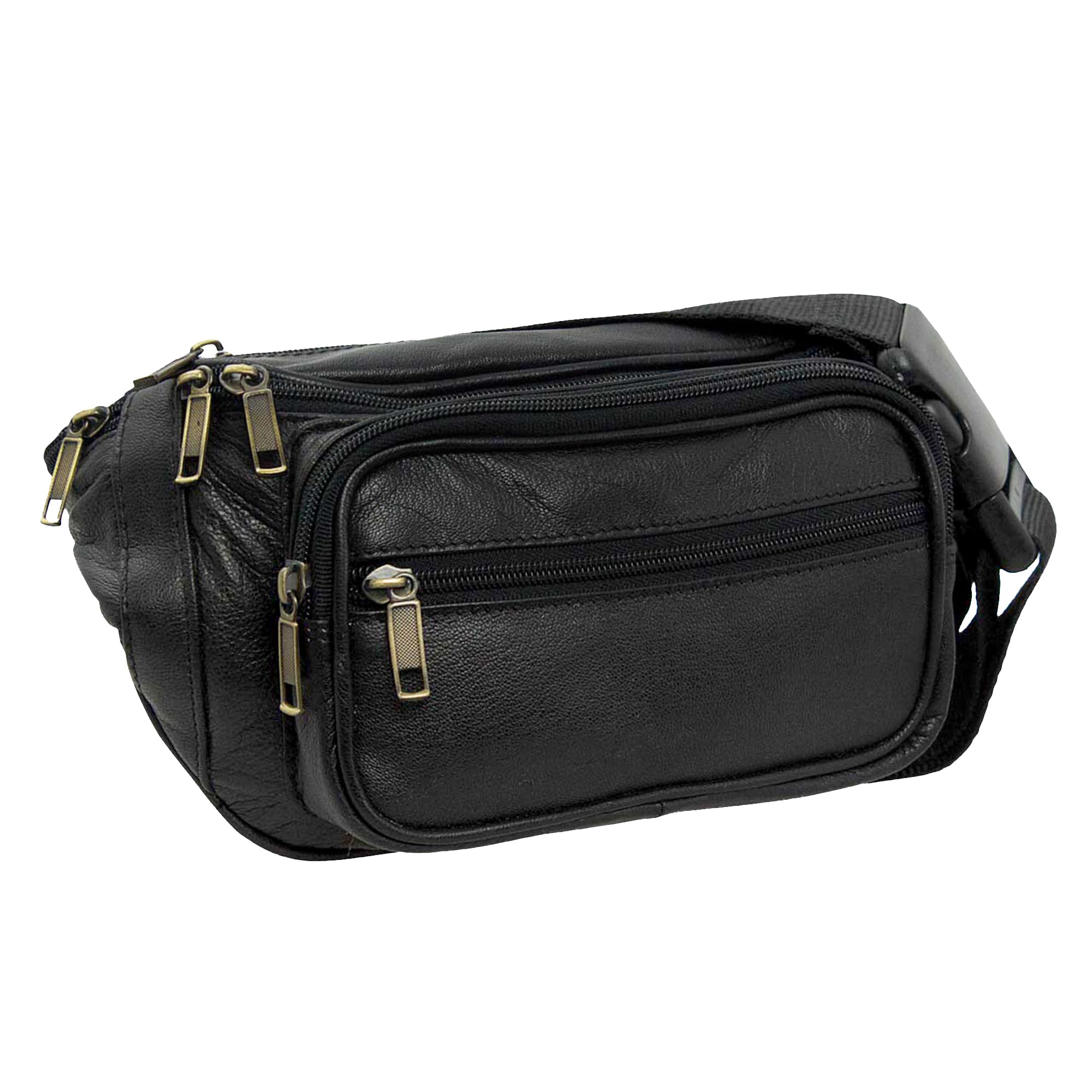 STILORD ""Maverick" Marsupio Unisex in vera pelle Running Borsello Vintage Retro' con Tasche Zainetto per Sport Lavoro Jogging Festival Viaggio Cintura Colore:nero