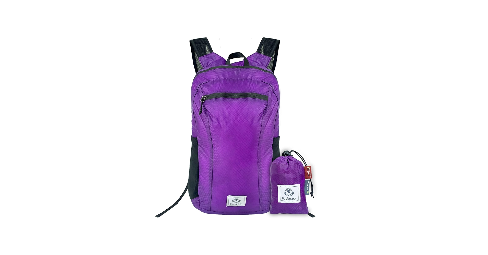 90s モンベル packable nylon backpack パープル mont-bellオールド モンベル 90s パッカブル バックパック