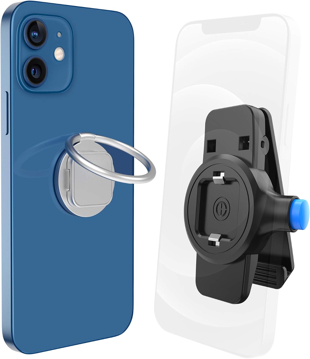 SPORTLINK Belt Clip Phone Holder, Quick Mount Universal Holder with Phone Ring Holder Stand Compatible for iPhone 12/12 Pro Max/SE 2020/11/11 Pro Max/X/XS Max/XR, and Any Smartphones