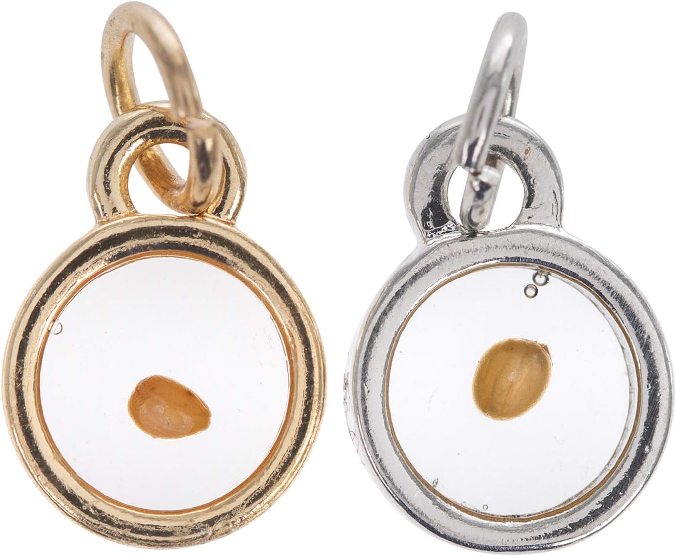 Hobby Lobby Charm Me Gold & Silver Mustard Seed Charms, Set of 2 Packs