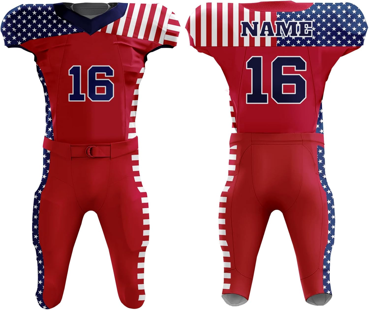 American Flag Football Custom American Football Jersey Custom