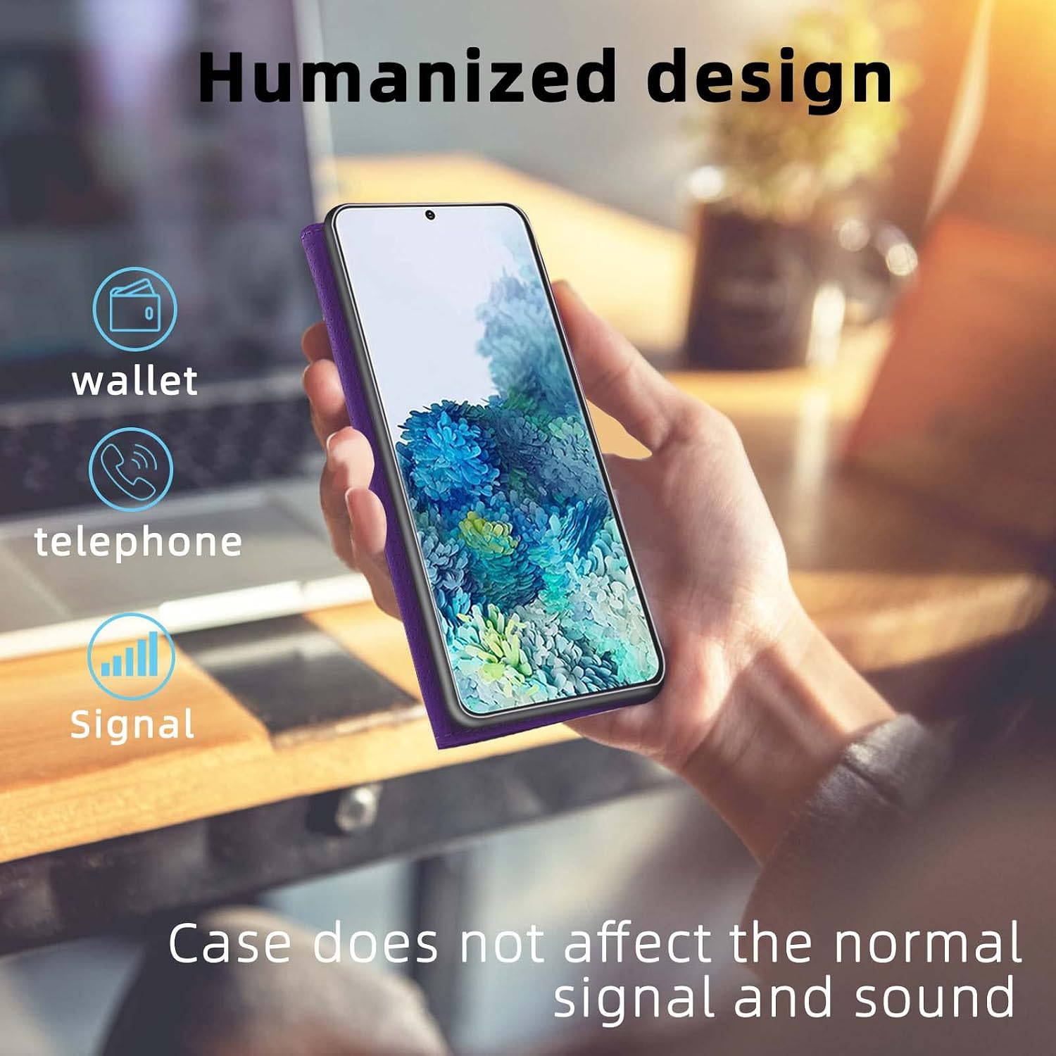 MONASAY iPhone 11 Pro Max 5G Wallet Case, 6.5-inch, [Glass Screen Protector Included] [RFID Blocking] Flip Folio Leather Cell Phone Cover with Credit Card Holder for Apple 11 Pro Max, Purple