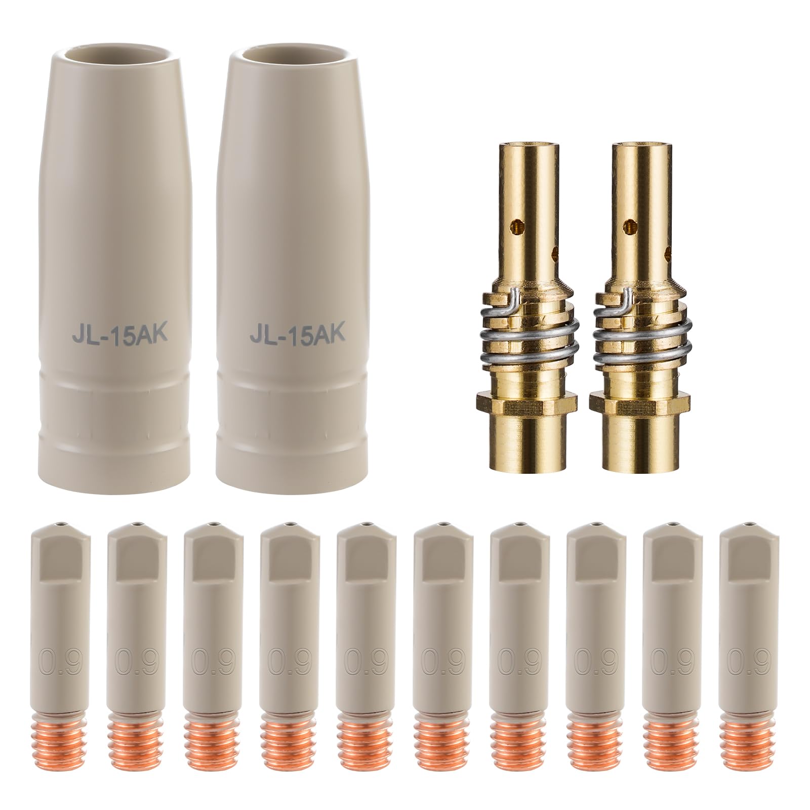 MIG Welding Tips Non-Stick Coated Ceramic Nozzle .035" Kit