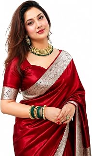 Yashika Women's Art Silk Saree with Blouse Piece for Traditional Ethnic Wear Sari
