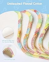 Vista 3 de Babygoal 30BW02-B 30 toallitas reutilizables para pañales naturales, sin blanquear, suaves y resistentes, 8 x 8 pulgadas