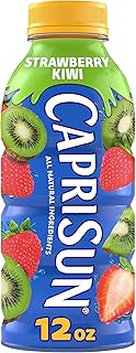 Capri Sun Strawberry Kiwi Flavored Juice Drink Blend from concentrate with other natural flavors, 12 fl oz Bottle