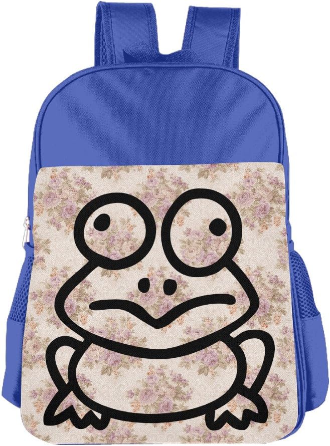 Frog Cute Thickened Canvas School Backpack Laptop Bag Shoulder Daypack Handbag
