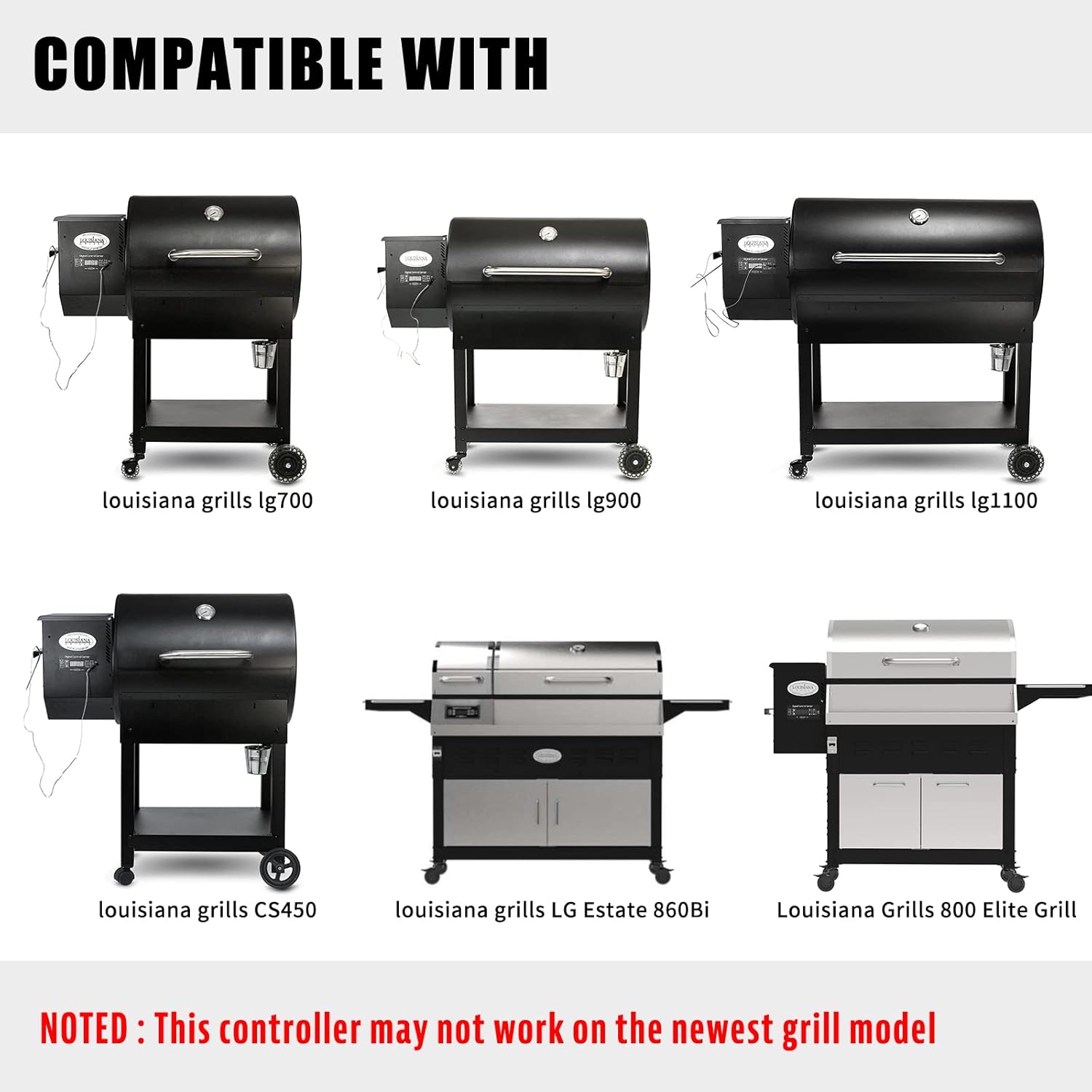 Digital Control Board Kit for Louisiana Grills G2 Compatible with Louisiana CS570 CS450 LG700 LG900 800 Elite with Meat Probe,RTD Temperature Probe,Hot Rod Ignitor,Parts Number 50125