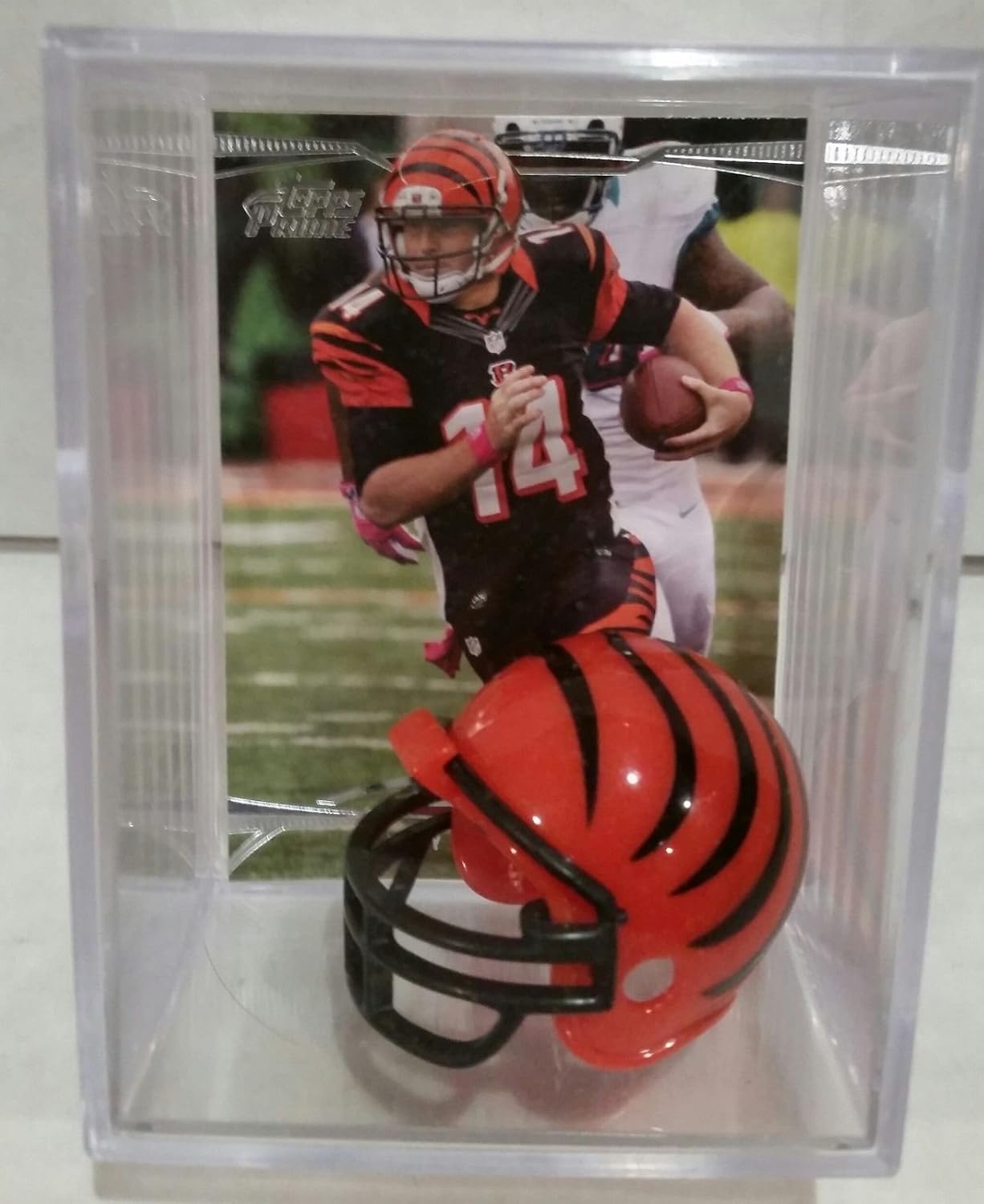 Andy Dalton Cincinnati Bengals Mini Helmet Card Display Case
