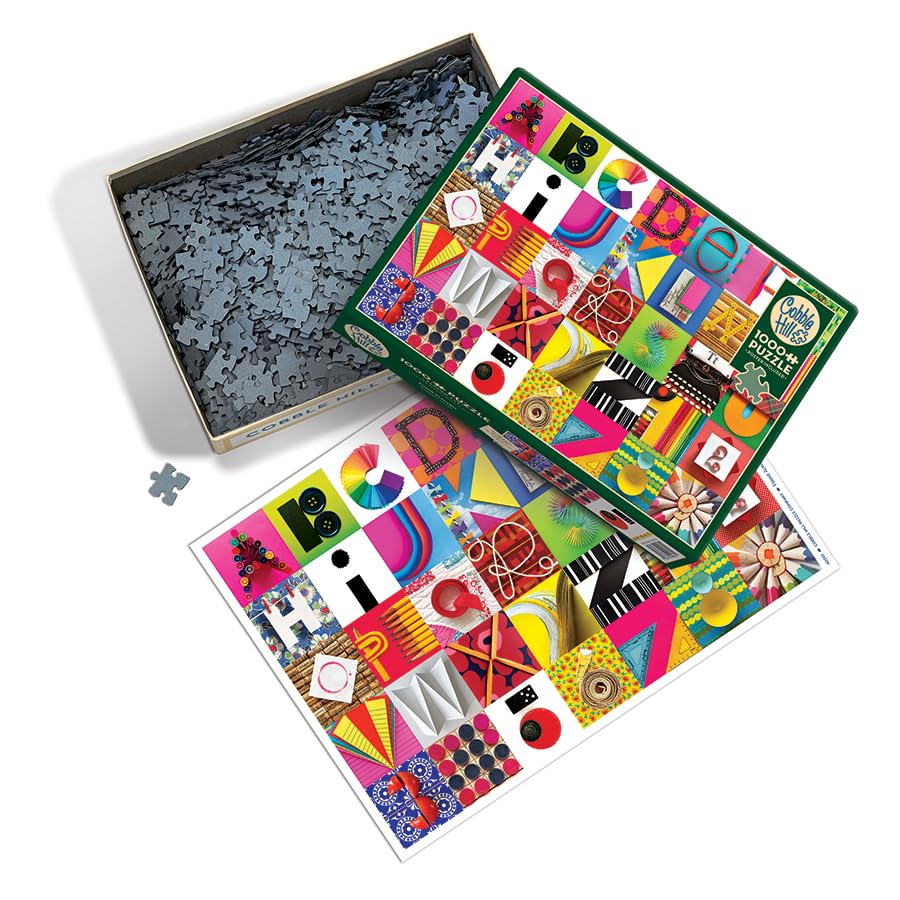 Cobble Hill 1000 Piece Puzzle - Found Alphabet - Sample Poster Included, 26.625" x 19.25" - Image 2