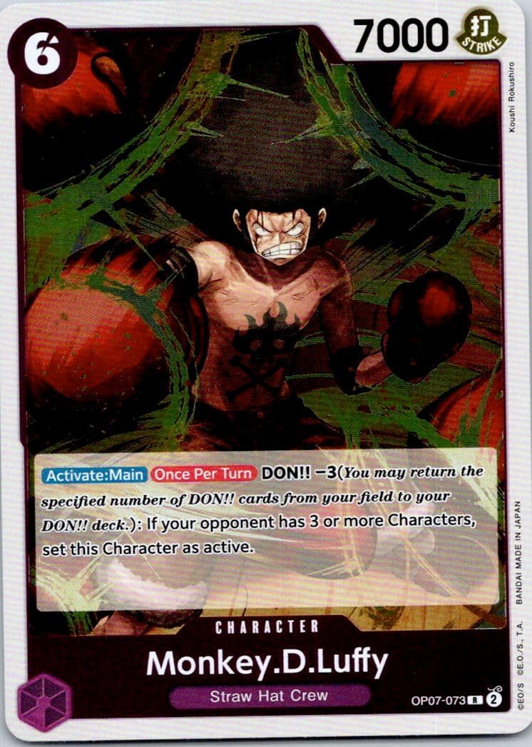 One Piece Monkey.D.Luffy OP07-073 500 Years Into The Future Trading Card Mint