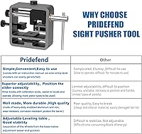 Vista 3 de Pridefend Sight Pusher for Glock Square Slides,Sight Pusher Tool, Heavy Duty Pistol Rear Sight Pusher for Glock,Adjustment Sight Pusher for Handguns
