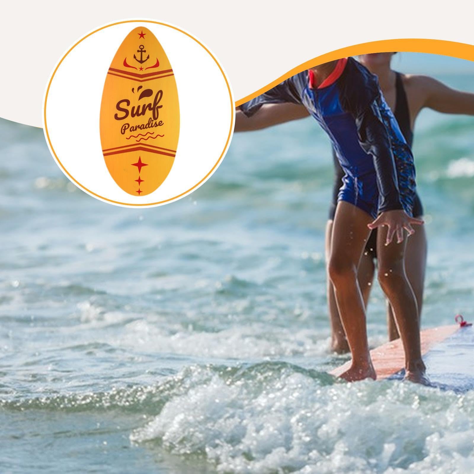 Oshhni Tabla de Skimboard Pequeña, Tabla de Surf, Juego Acuático, Portátil, Skimboard de Madera, Arena de Playa para Principiantes y Niños