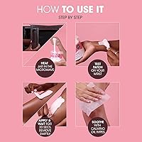 Vista 6 de Nad's Waxing Dots - Cuentas de cera dura de fresas y crema, fórmula sin tiras para microondas para mujeres