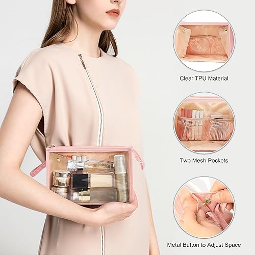 Miniatura 4 de MONSTINA Bolsa de viaje para brochas de maquillaje, bolsa organizadora de tazas de brochas de maquillaje portátil, bolsa impermeable para brochas de