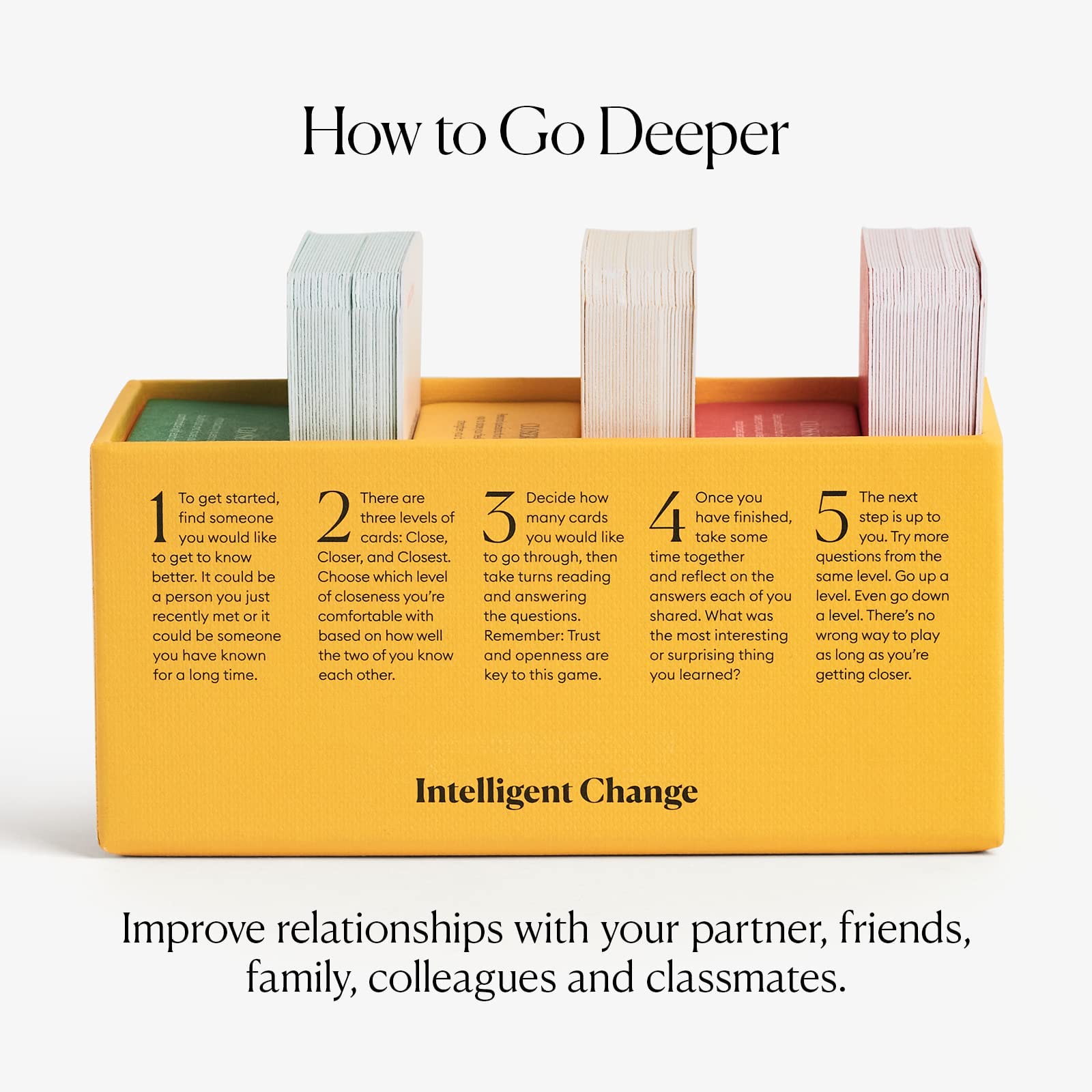 Buy Intelligent Change Let’s Get Closer (100 Prompt Cards) Ice