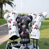 Vista 9 de Cubiertas para cabeza de golf, cubierta para driver, cubierta para madera 3, cubiertas para cabeza de híbrido, bordado, bandera estadounidense