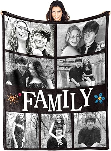 Mantas personalizadas con fotos, manta de Navidad regalos para hombres, papá, bebé, mujer, mamá, niñas, regalo personalizado para parejas, regalo de