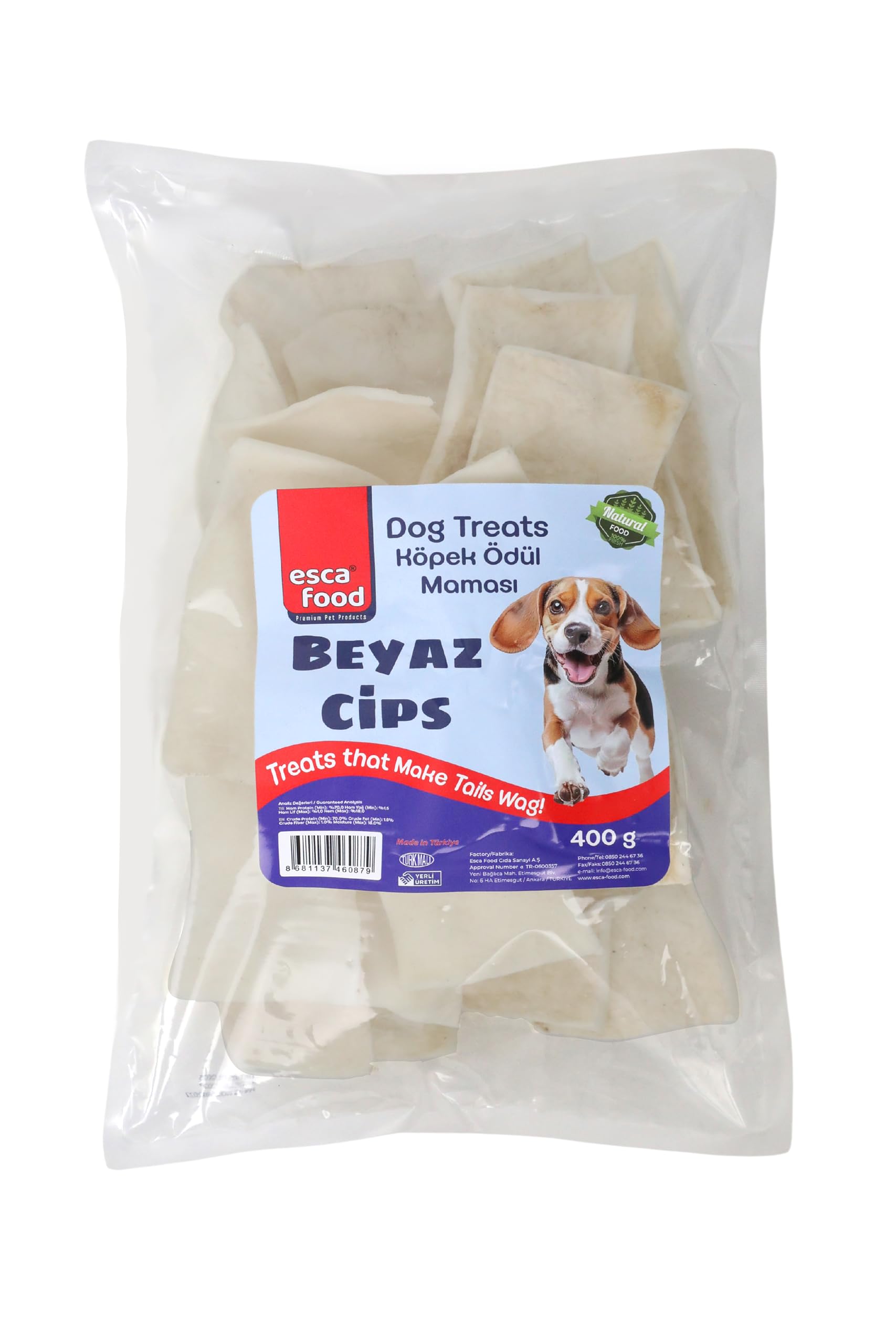 Beyaz Deri Cips 400 Gram Köpek Ödül Maması