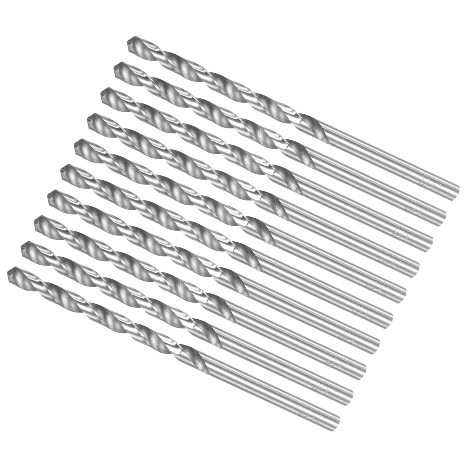 CoCud Twist Drill Bits, 3.9mm Drill Diameter 80mm Total Length, 6542 High Speed Steel Straight Shank Twist Drill Bit - (Applications: for Hardened Metal Woodwork), 10-Pieces โ image 1