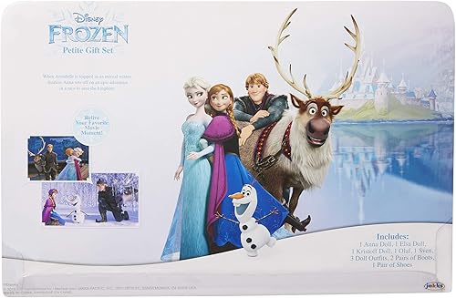 Miniatura 10 de Disney Frozen Deluxe - Set de regalo de muñecas pequeñas, incluye a Anna, Elsa, Kristoff, Sven y Olaf Las muñecas miden aproximadamente 6 pulgadas