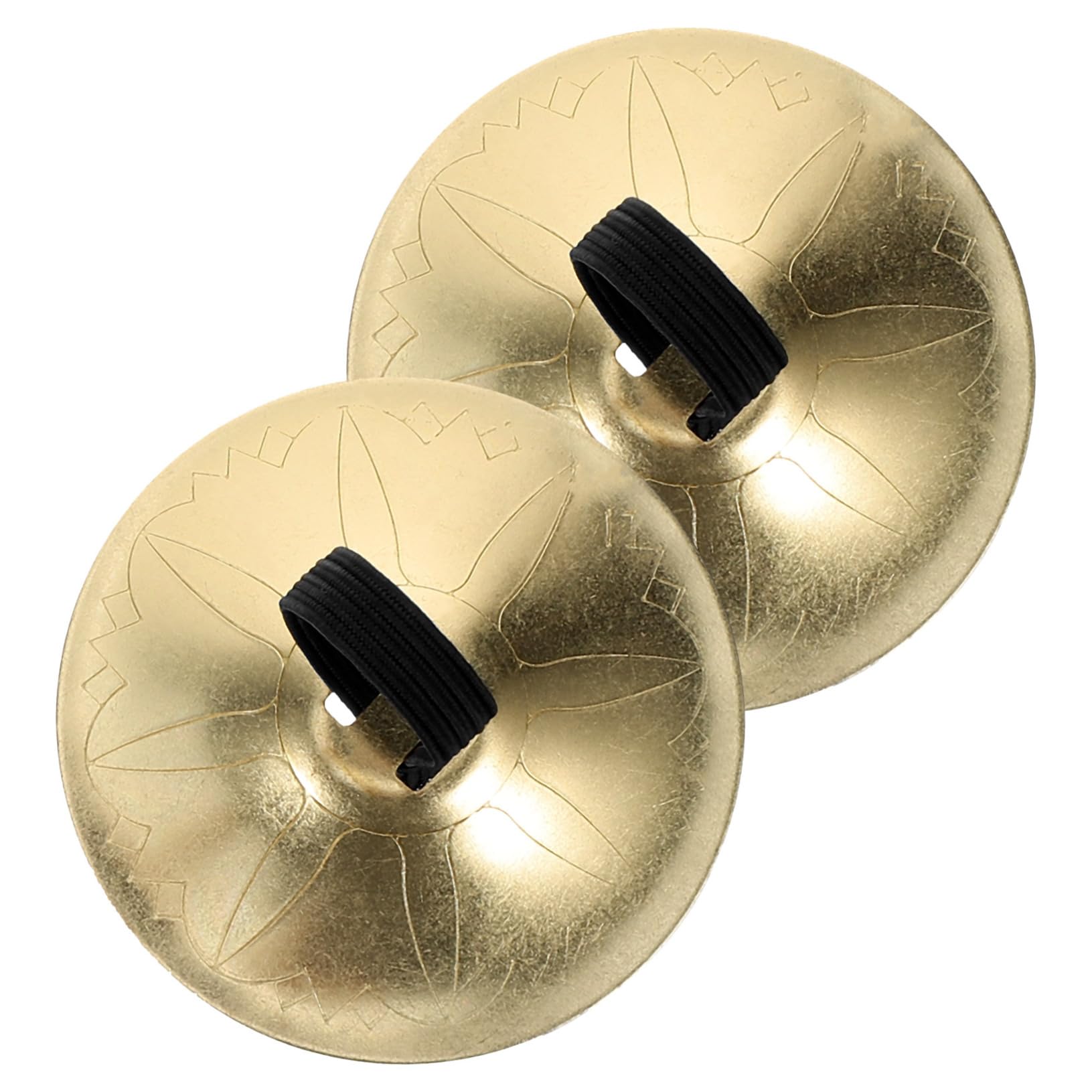 VICASKY 2pcs Low Volume Cymbals Small Finger Zills Musical Instrument for Dance