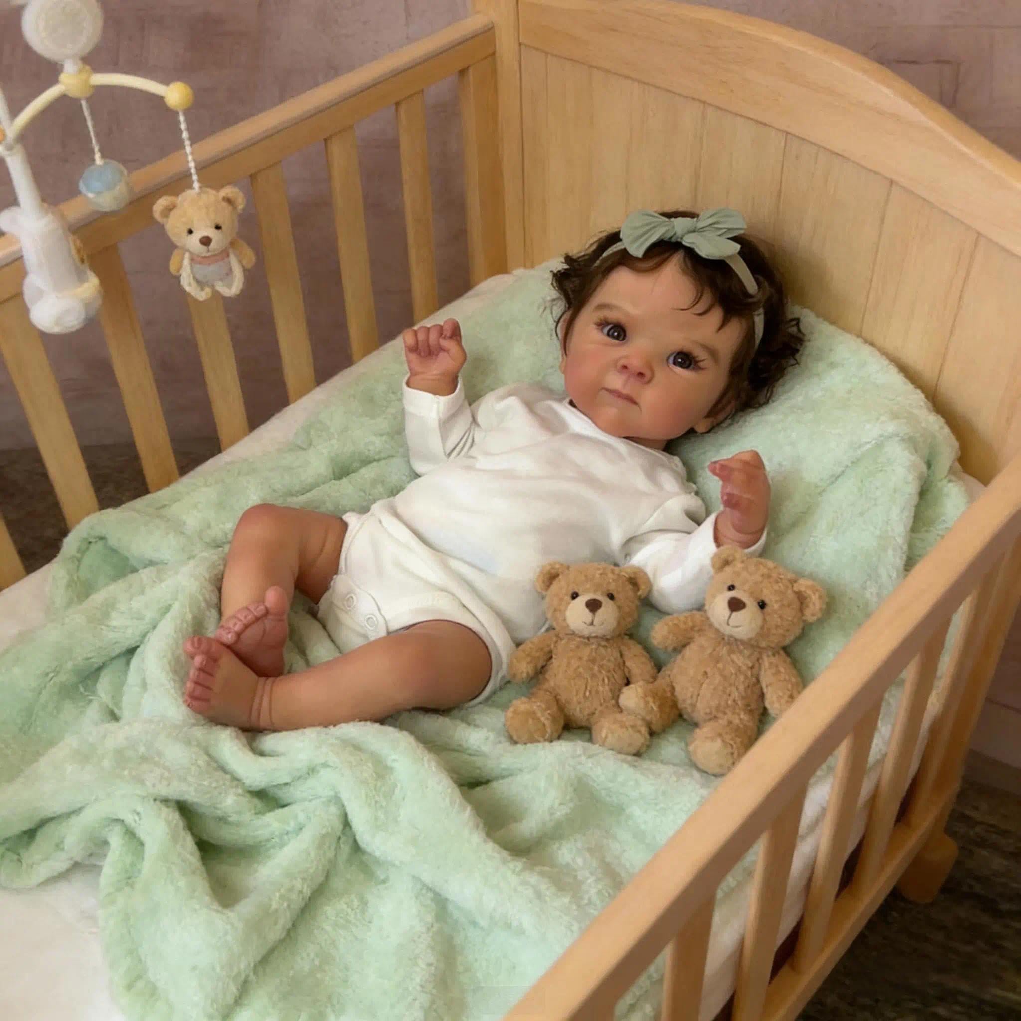 Zero pam Reborn Baby Dolls Silicone Full Body Girl Open Eyes, 18 Inch Realistic Babys Doll Girl - Image 2