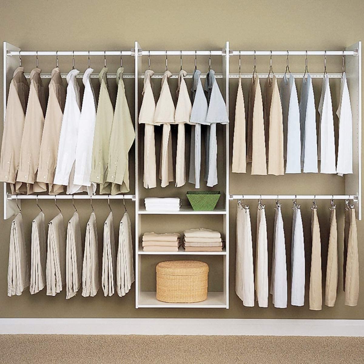 Lot De 2 Supports De Tringle Alliage Zinc 16 Cm - Fixation Murale 3 Trous - Pour Dressing, Salle De Bain, Armoire - 12