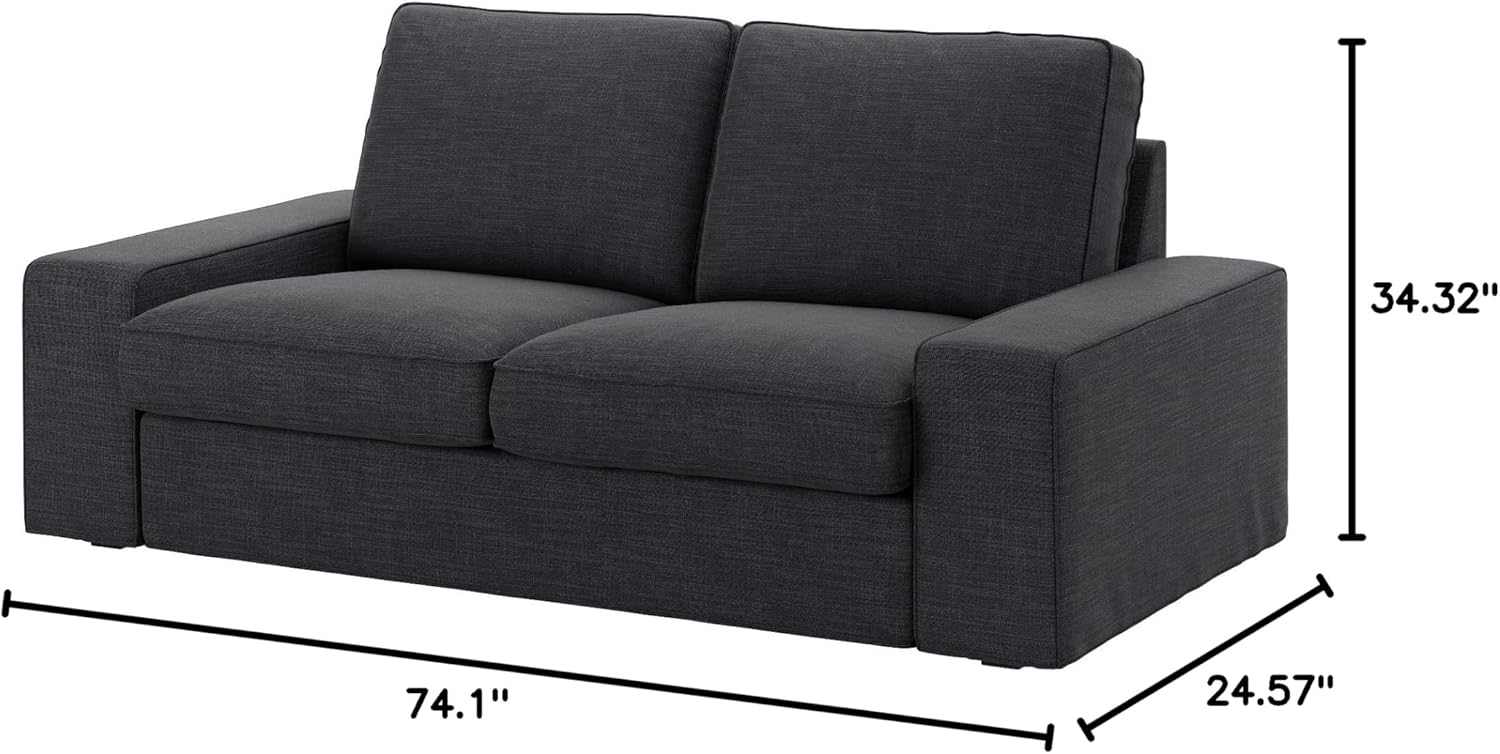 Dimensions of IKEA KIVIK two-seat sofa