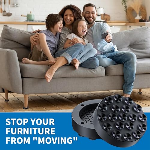 Miniatura 4 de Almohadillas antivibración para lavadora con fuerte ventosa de absorción, paquete de 8 estabilizadores de goma antideslizante para lavadora y