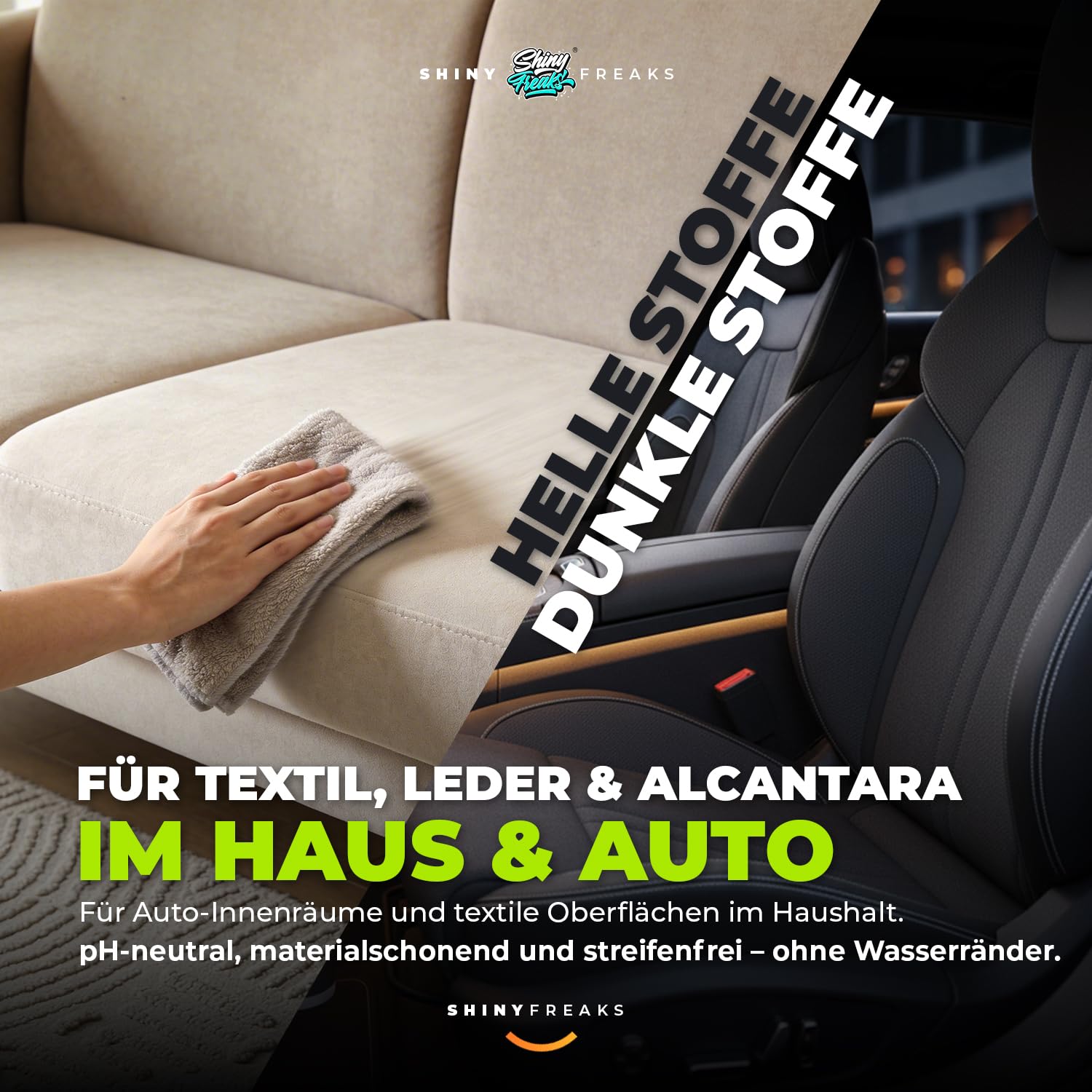 Pol Star Basic Set: Koch Chemie Pol Star Textil Leder Alcantara Reiniger 1L + Foam Bottle 150ml + Bürste + Mikrofasertuch 40×40 | Schaumauftrag für kontrollierte Reinigung & saubere Abnahme | 4-teilig - 3