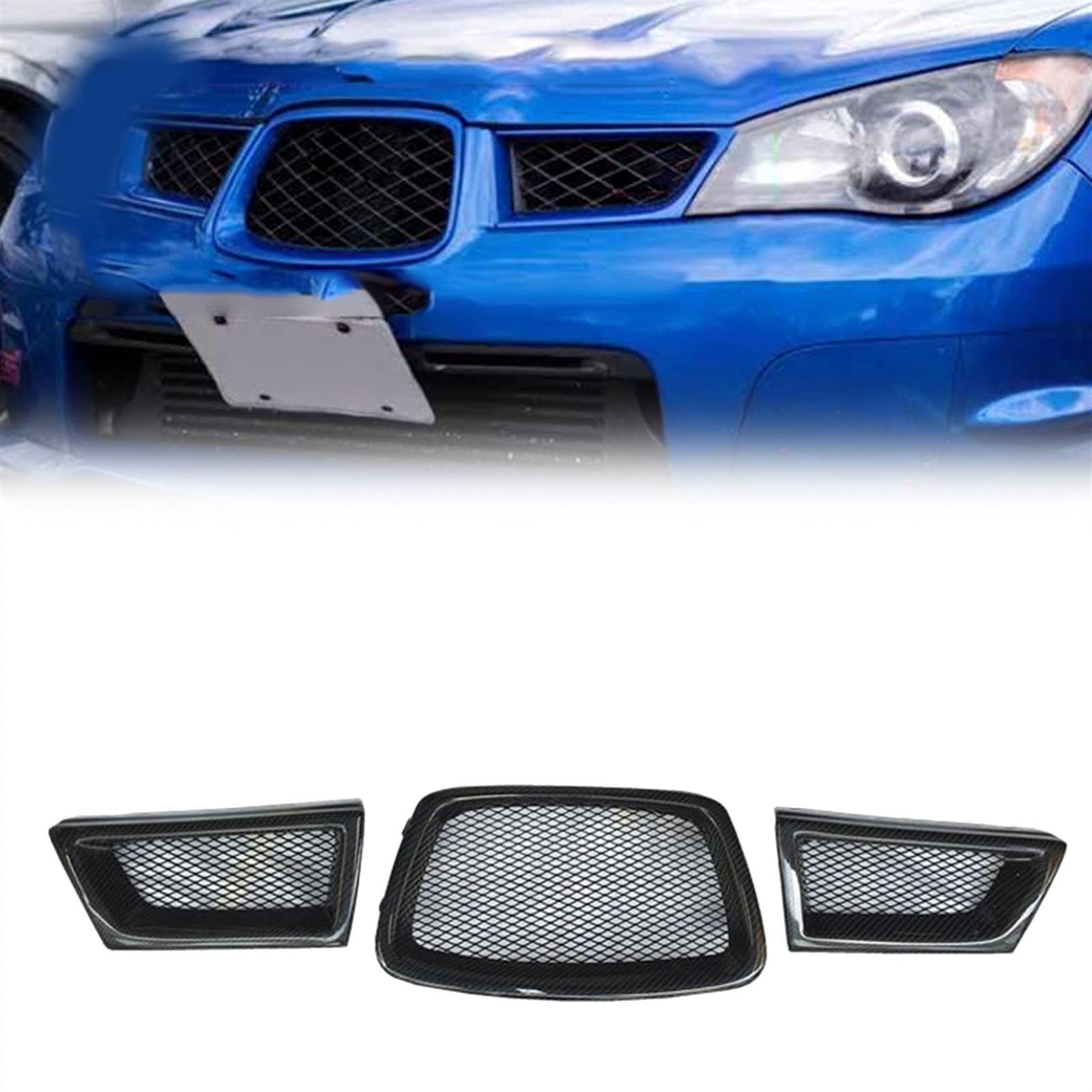 Maille inférieure en fibre de carbone pour calandre de course Subaru 06-07 - 8