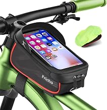 Waterproof Bicycle Frame Bag, Phone Holder 6.5 Inches Teenager Boy | Bicycle Phone Bag for Mountain Bike, Electric Bike, Tools, Keys, Wallet, Men's Birthday Gift, Dad Gift