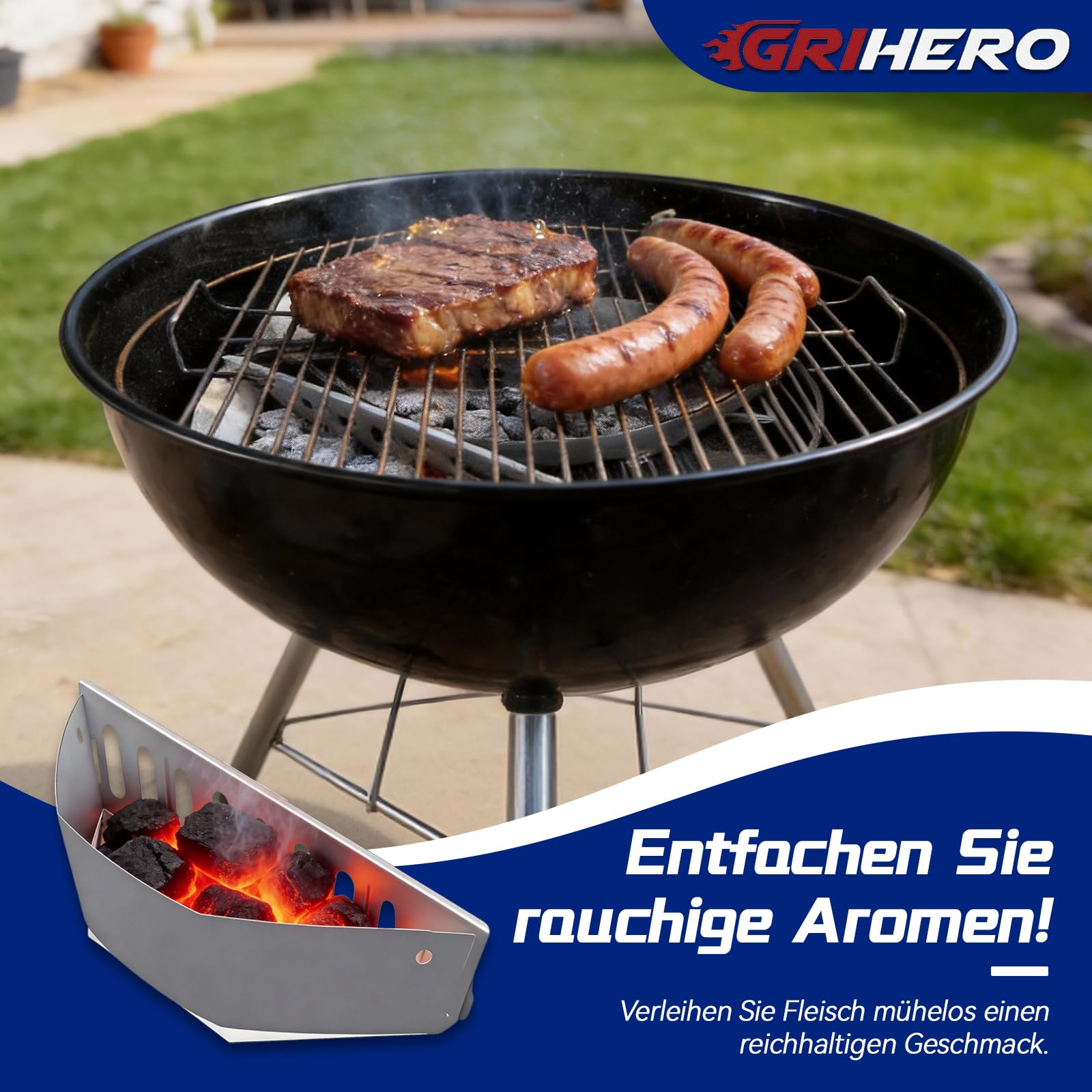 Holzkohlekorb, Holzkohle Fuel Halter BBQ-Zubehör Kompatibel für Weber 7403, Weber 57 cm Kesselzubehör, Weber One-Touch Holzkohle und Smoker-Pellet-Gasgrill 2 Stück