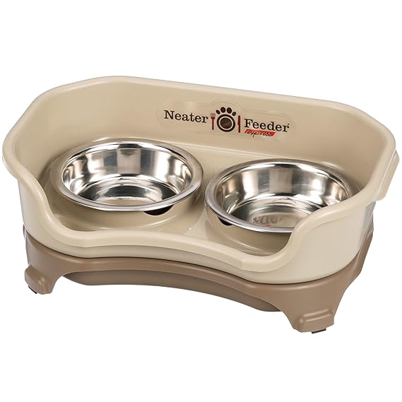 Neater Feeder Express (Cat) - With Stainless Steel, Drip Proof, No Tip and Non Slip Cat Bowls and Mess Proof Pet Feeder