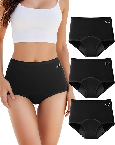 Benirap Period Underwear for Women Heavy Flow Leakproof High Waisted Cotton Pant