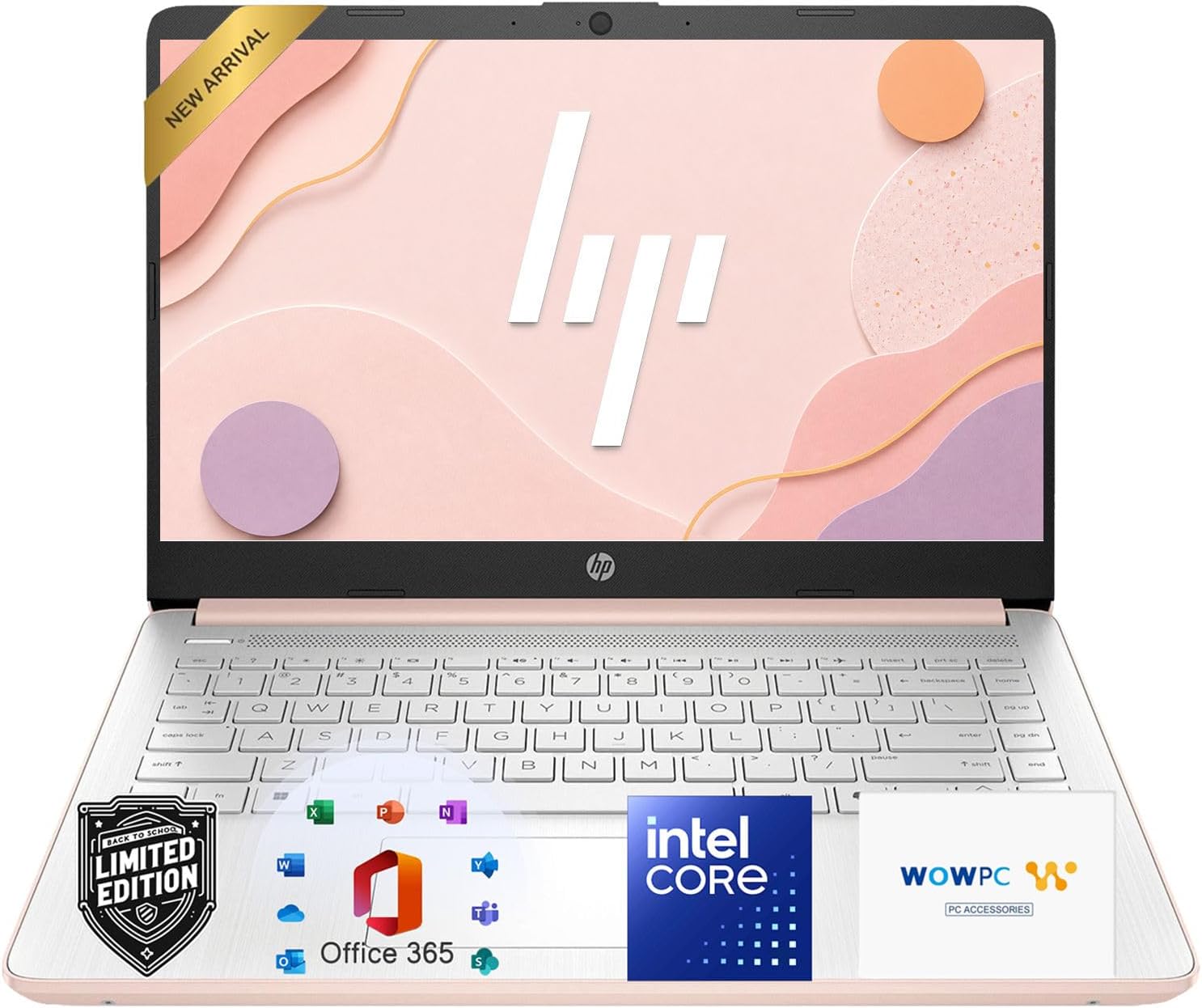 14 inch Laptop Computer, Intel N150 CPU, 4GB RAM, 128GB SSD, Ultra-Quiet Design, Long Battery Life, Windows 11 with Microsoft 365, 2026 Edition