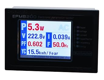 2.4 LCD TFT AC Watt Meter/Power Meter/Panel Meter/Tester/Voltmeter/Ammeter/Power Factor/ 1000W/4A/110v/220v
