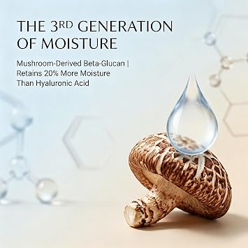 Beta-Glucan Power Moisture Serum, Beta Glucan Intense Face Serum for Barrier Repair & Plumping, Lightweight Daily Moisturiser for Mature & Sensitive Skin, Korean Skincare, 50ml