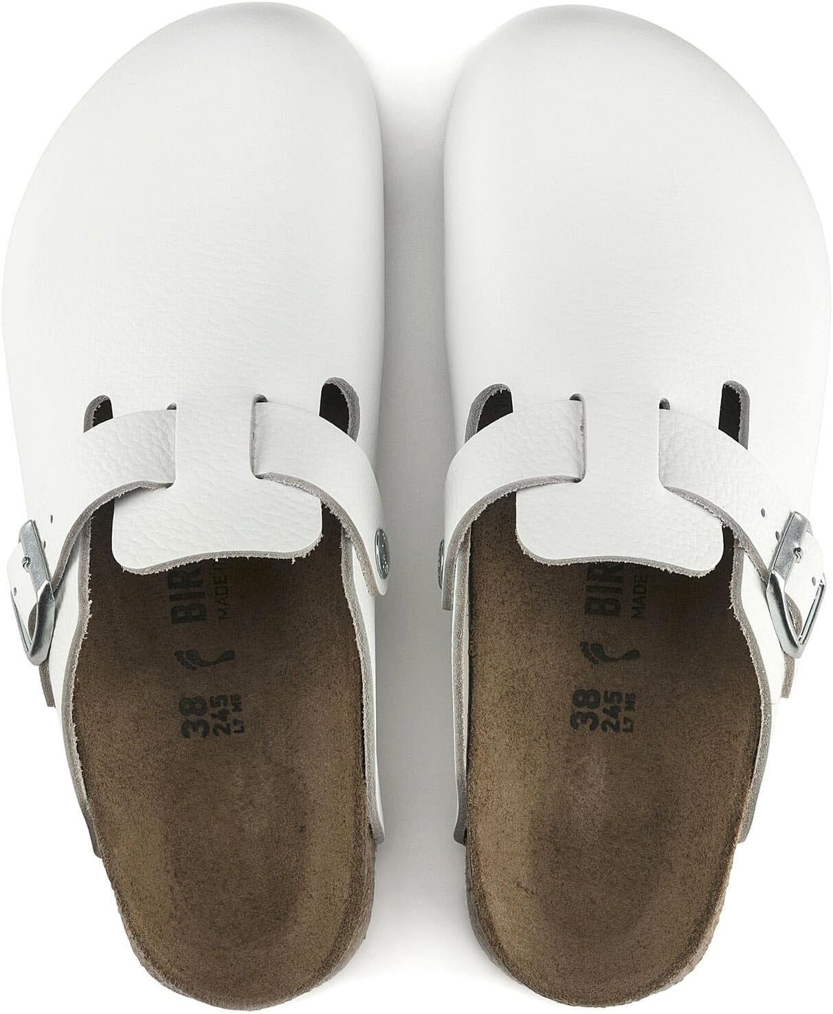 Birkenstock Mens Boston EsdBoston Antistatic/Natural Leather, Blue, Size 8, Regular Sole