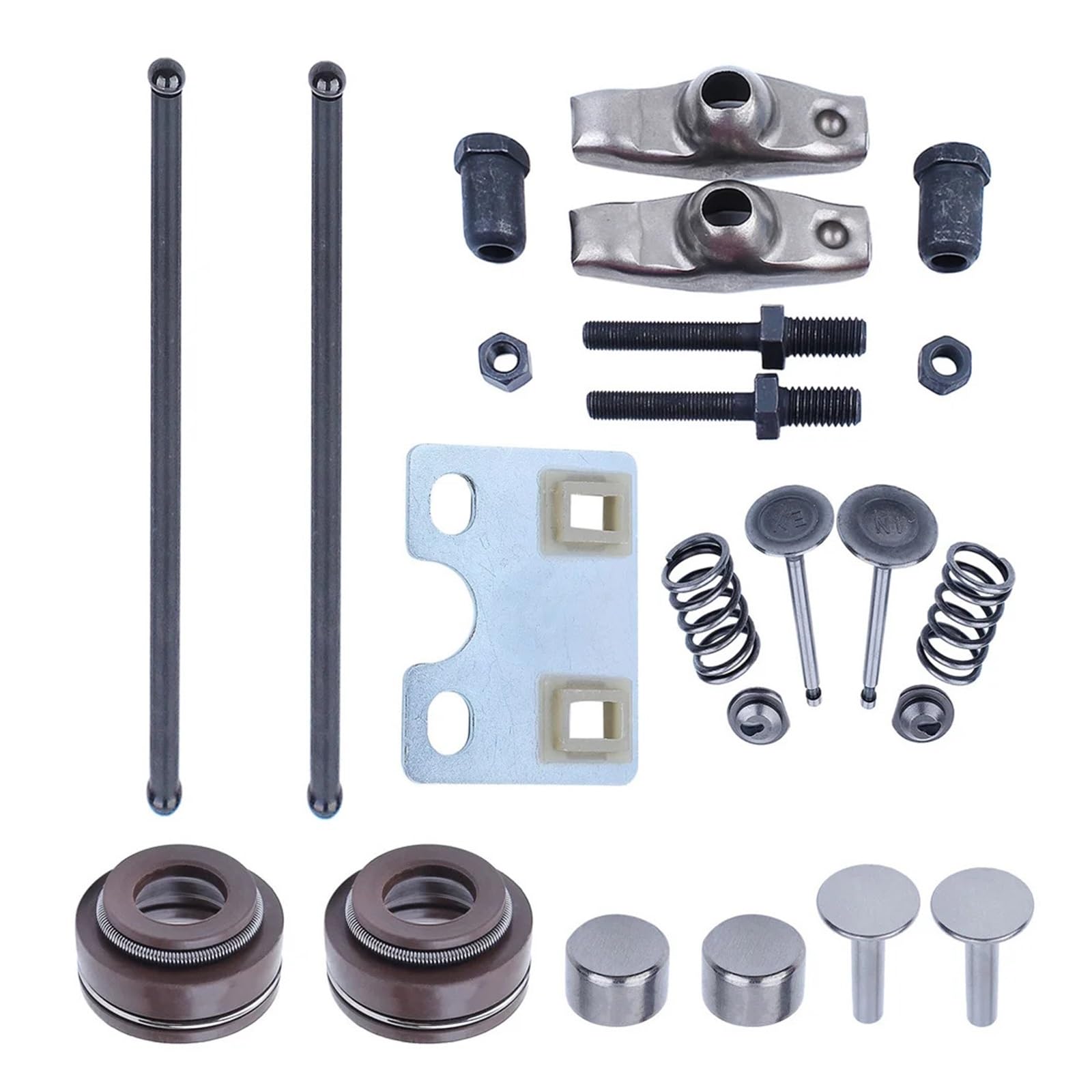 Varilla de Empuje de válvula de Motor generador, Kit de rotador de Sello de vástago Elevador for GX340 GX390 188F 5KW, reemplazo de Piezas de cortacésped