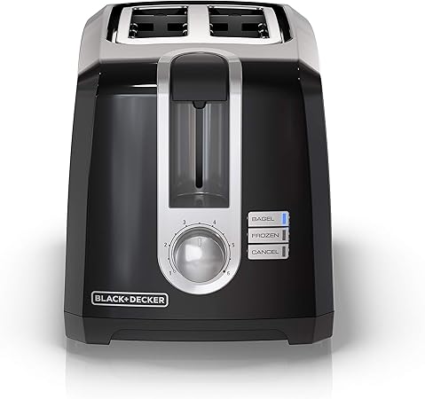 BLACK+DECKER 2-Slice Toaster, Extra Wide Slots for Bagels & Thick