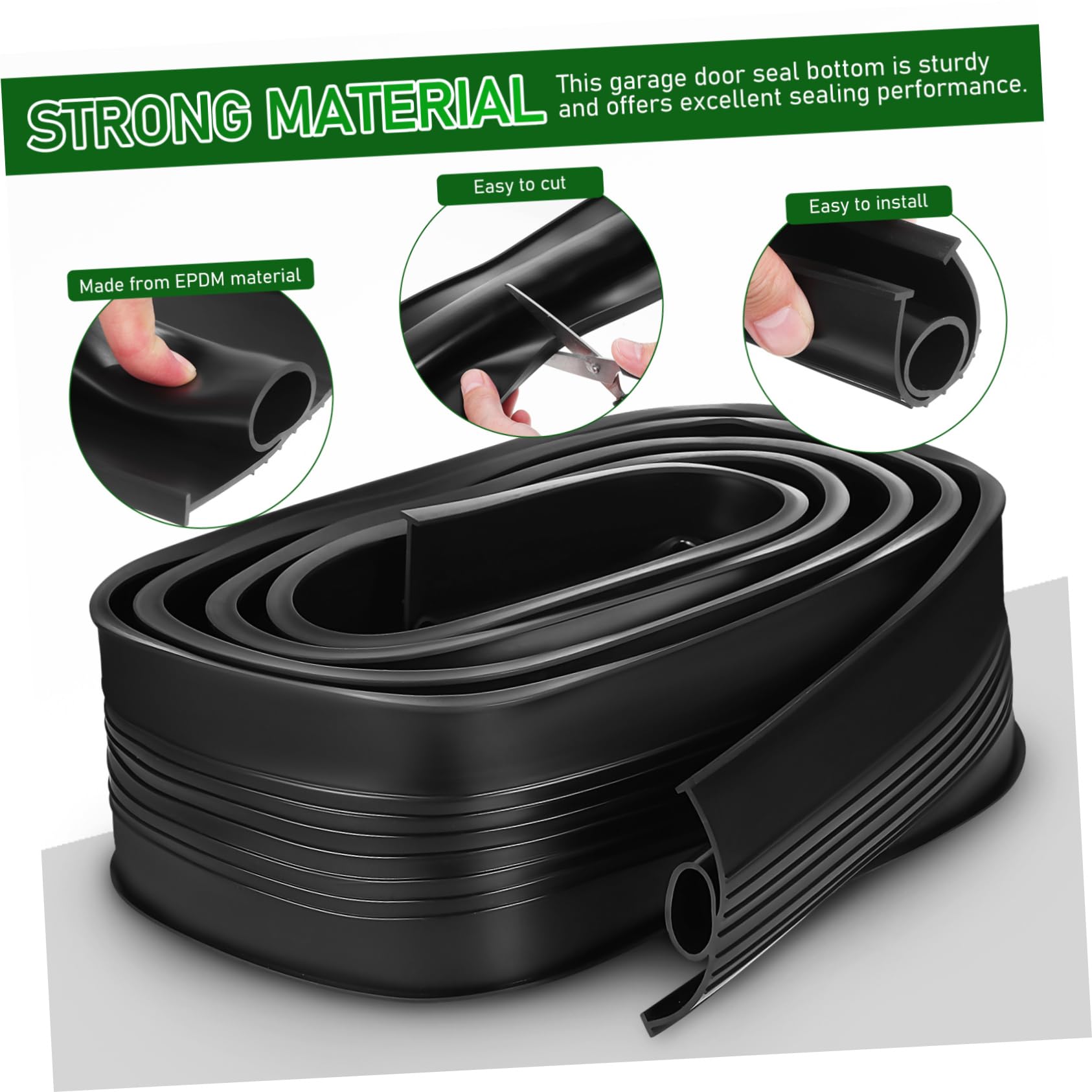 Joint Noir Porte Epdm D'étanchéité Inférieur de Garage